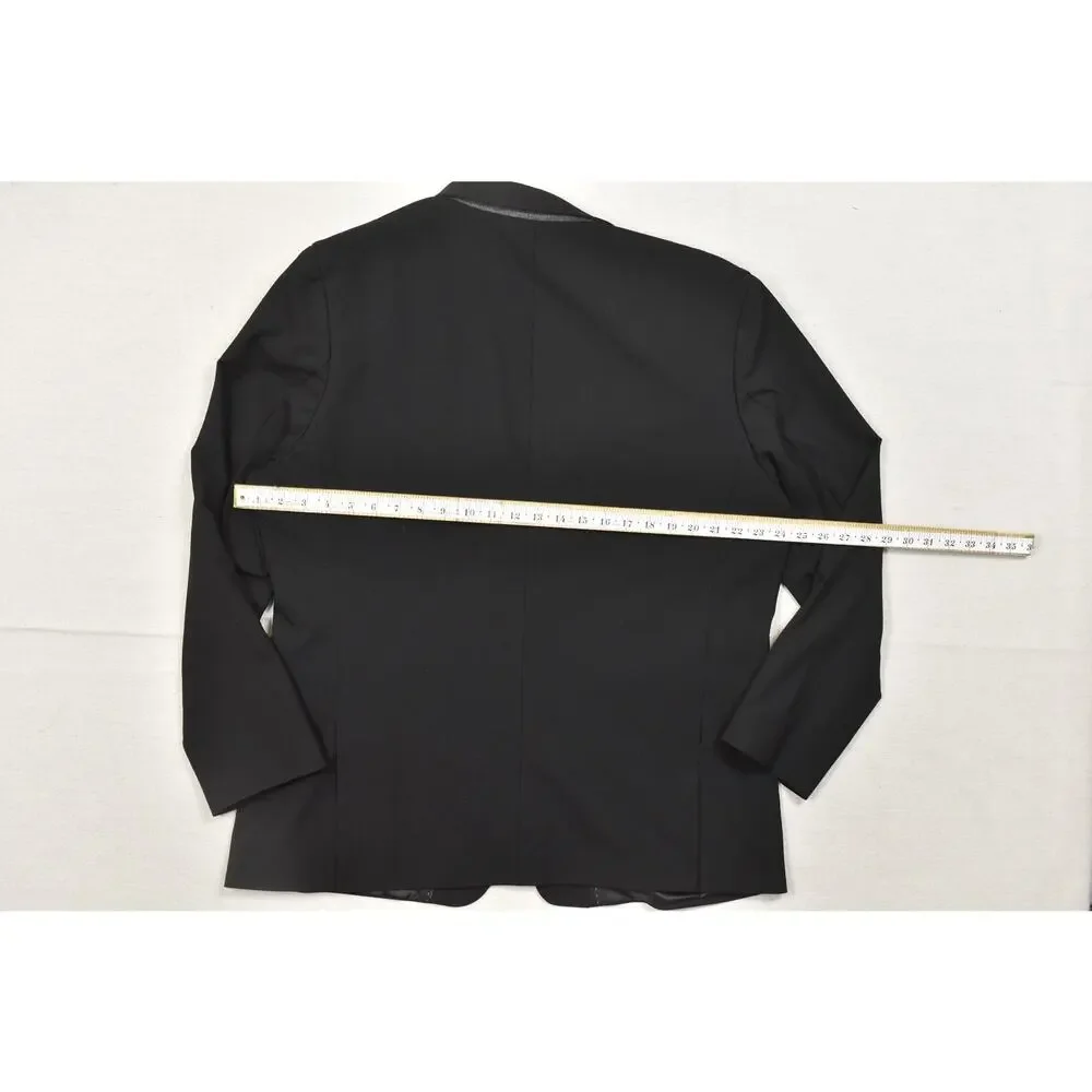 Banana Republic Tailored Fit Black Two Button Suit Jacket Blazer Men's 46 Regula